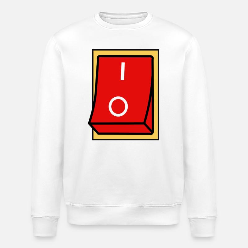 ON - OFF SCHALTER - Stanley/Stella Unisex Bio-Sweatshirt ROLLER - Weiß