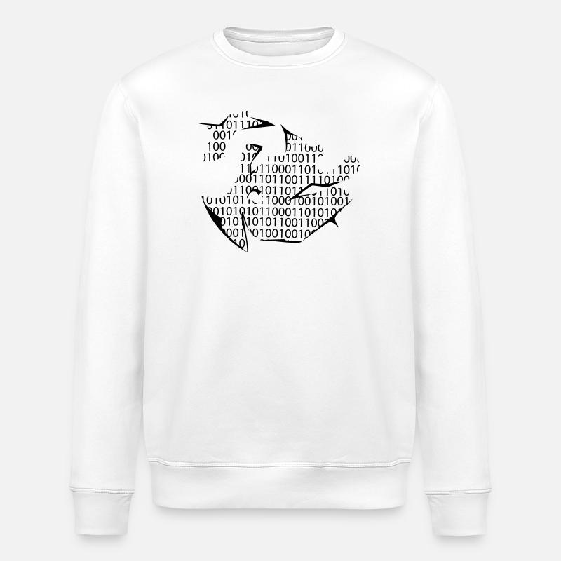 code binaire - Sweat bio ROLLER Stanley/Stella Unisexe - blanc