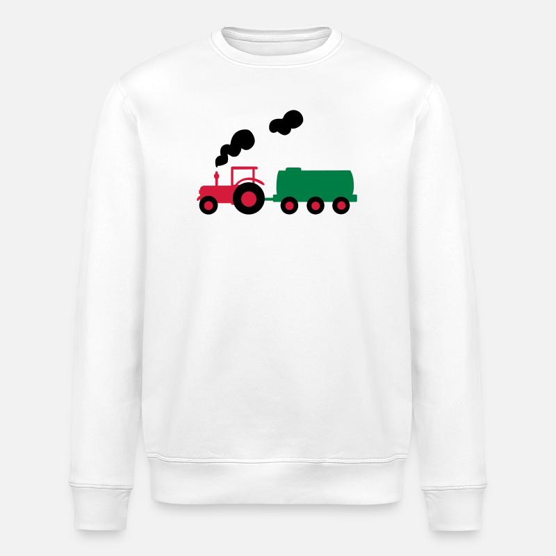 traktor trecker landwirtschaft - Stanley/Stella Unisex Bio-Sweatshirt ROLLER - Weiß