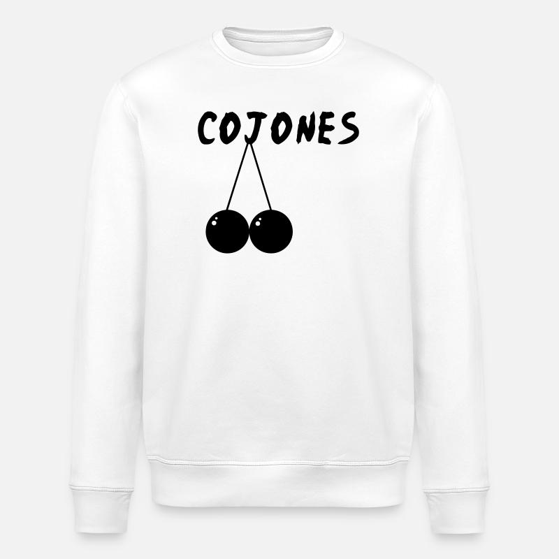 cojones - Stanley/Stella ROLLER Unisex Organic Sweatshirt - white