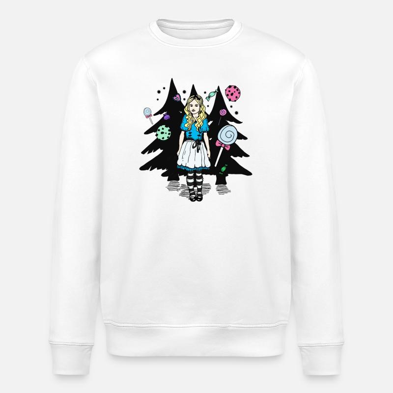 Zuckerstadt Alice im Wald - Stanley/Stella Unisex Bio-Sweatshirt ROLLER - Weiß