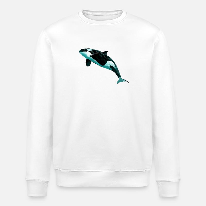 Orca - Stanley/Stella ROLLER Unisex Organic Sweatshirt - white