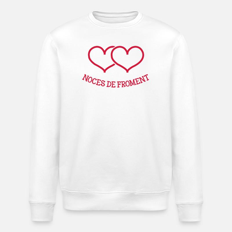Noces de Froment - Sweat bio ROLLER Stanley/Stella Unisexe - blanc