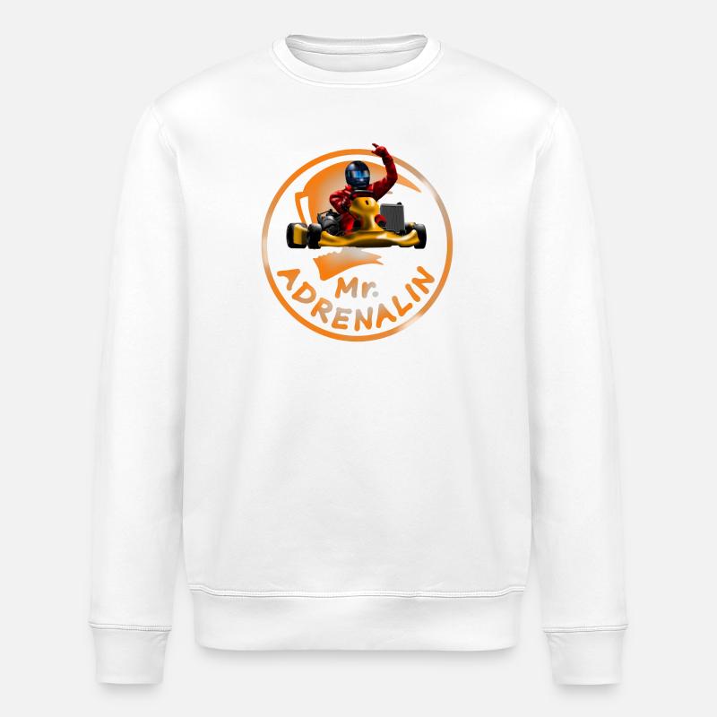 Karting Mr. Adrenalin - Stanley/Stella Unisex Bio-Sweatshirt ROLLER - Weiß