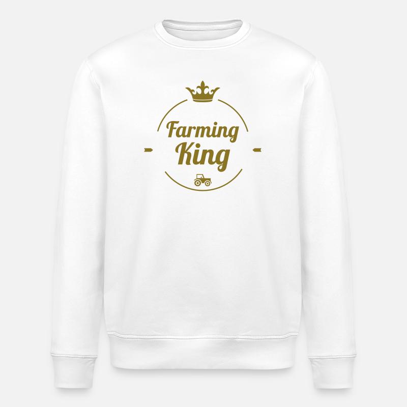 Farming King - Sweat bio ROLLER Stanley/Stella Unisexe - blanc