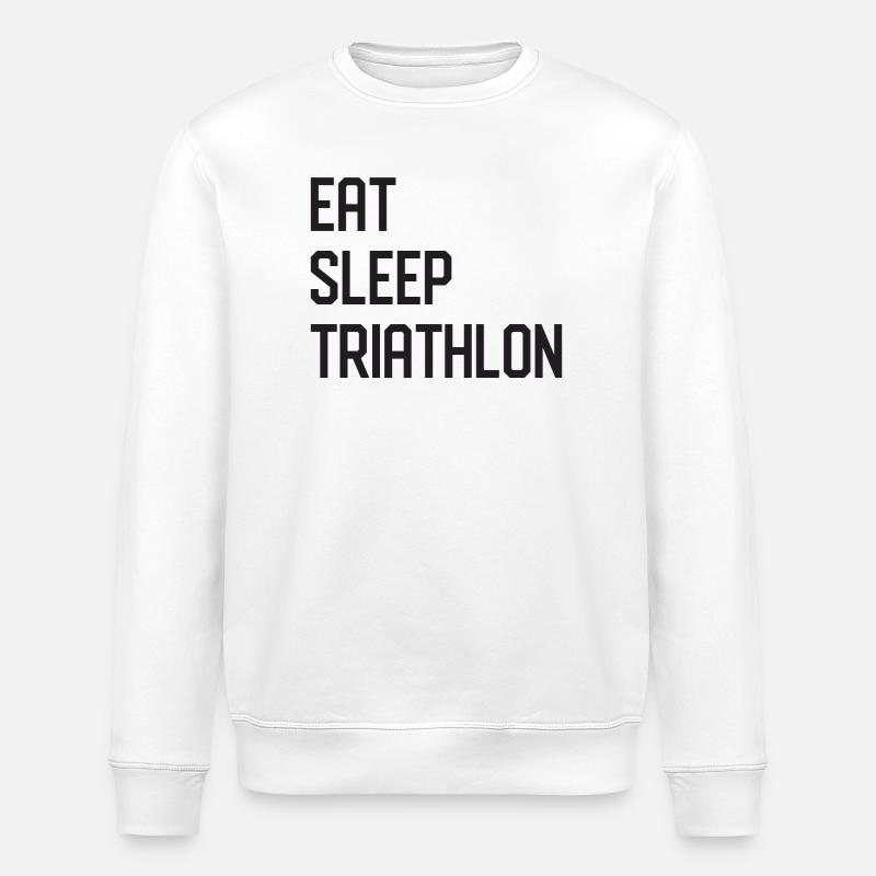Essen. Schlafen. Triathlon. - Stanley/Stella Unisex Bio-Sweatshirt ROLLER - Weiß