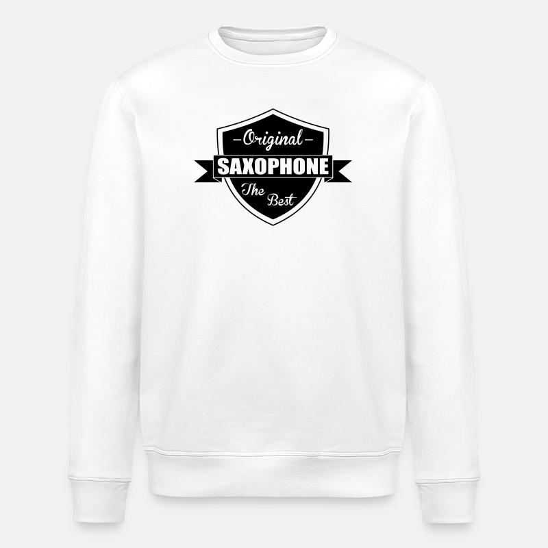 Saxophone - Sweat bio ROLLER Stanley/Stella Unisexe - blanc