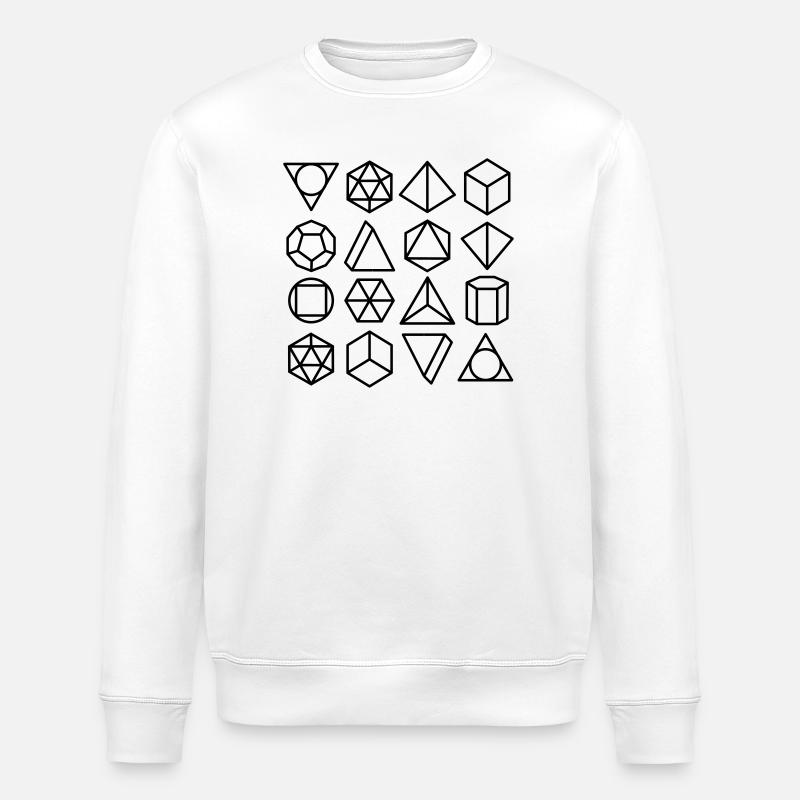 mathematical geometry - Stanley/Stella ROLLER Unisex Organic Sweatshirt - white