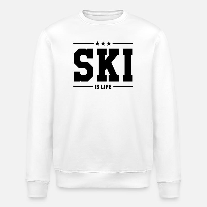 Ski is life - Stanley/Stella Unisex Bio-Sweatshirt ROLLER - Weiß