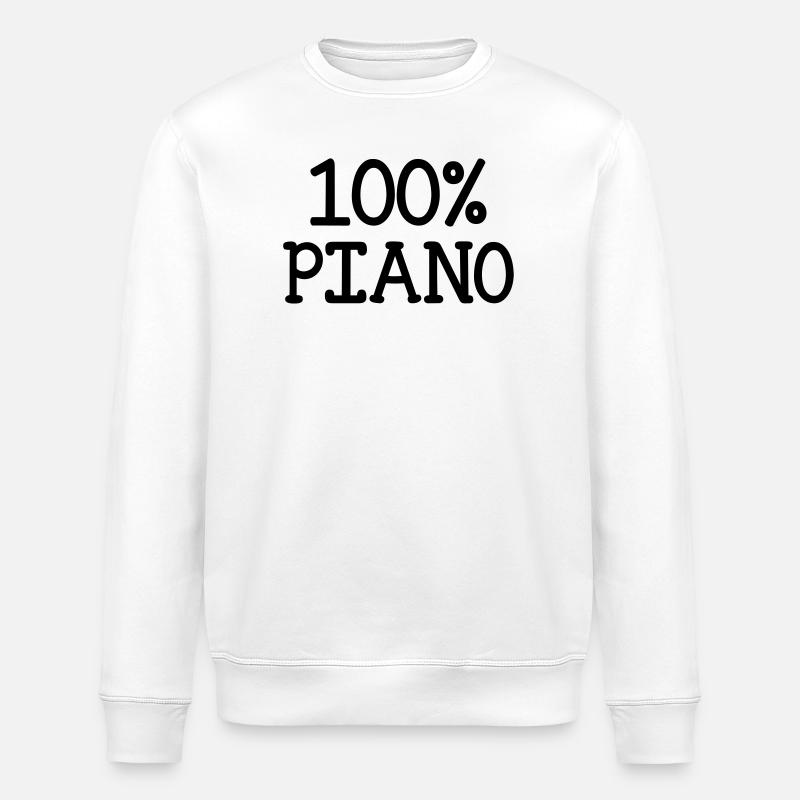 100% Piano - Stanley/Stella Unisex Bio-Sweatshirt ROLLER - Weiß
