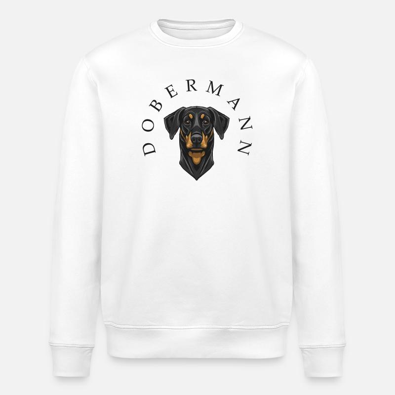 Dobermann - Stanley/Stella ROLLER Unisex Organic Sweatshirt - white