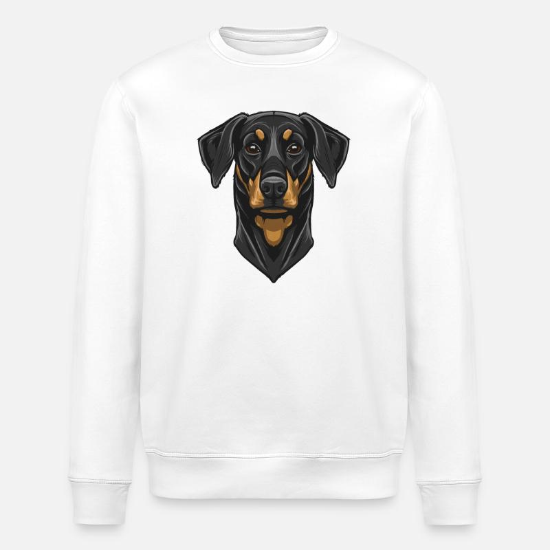 Dobermann - Stanley/Stella ROLLER Unisex Organic Sweatshirt - white