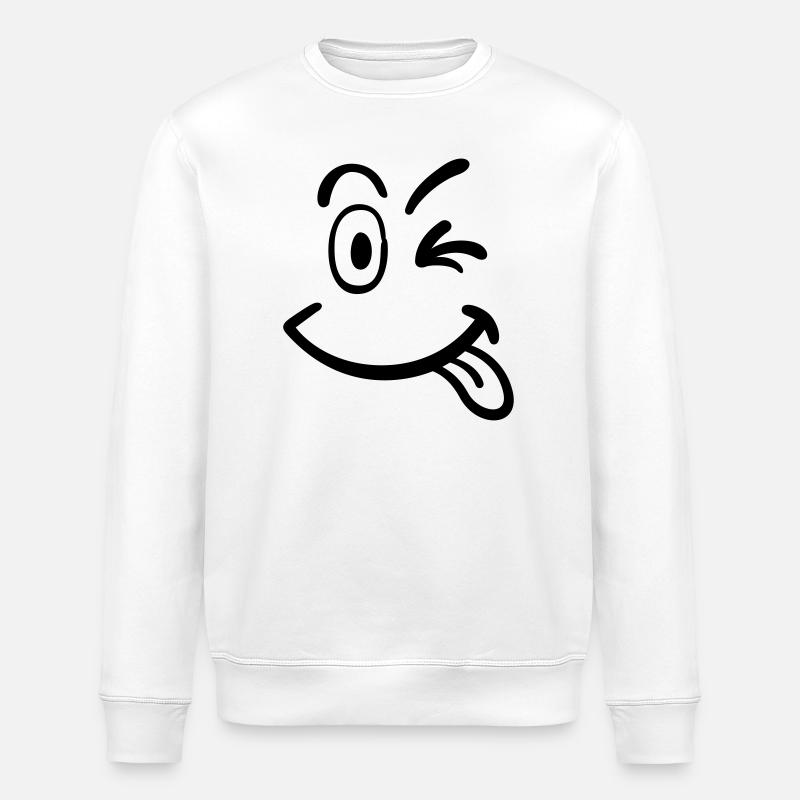 smiley - Sweat bio ROLLER Stanley/Stella Unisexe - blanc