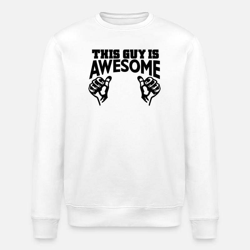 awesome - Stanley/Stella ROLLER Unisex Organic Sweatshirt - white