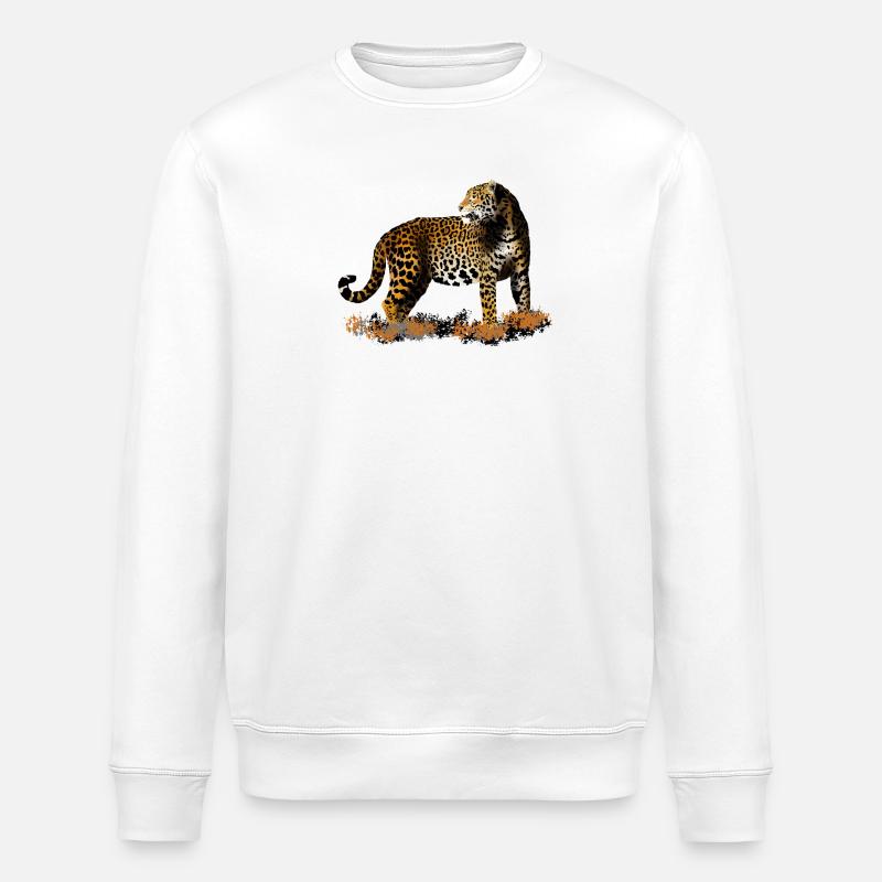 Leopard - Stanley/Stella Unisex Bio-Sweatshirt ROLLER - Weiß