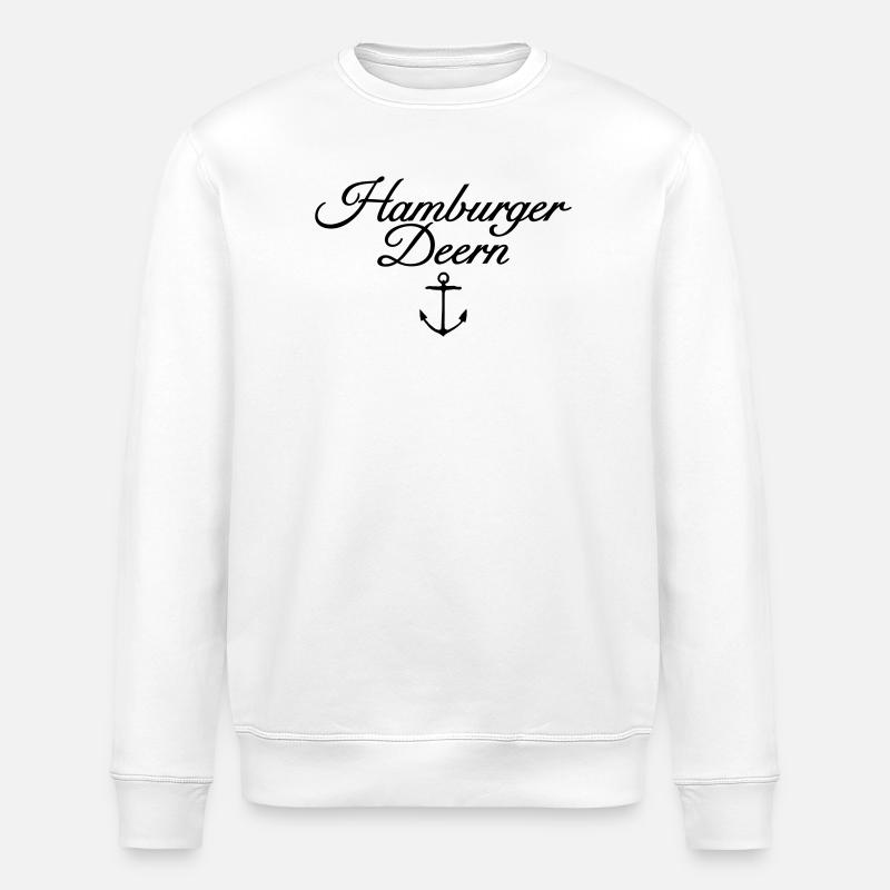 Hamburger Deern Classic Anker Hamburg - Stanley/Stella Unisex Bio-Sweatshirt ROLLER - Weiß