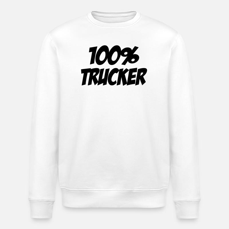 100% Trucker - Sweat bio ROLLER Stanley/Stella Unisexe - blanc