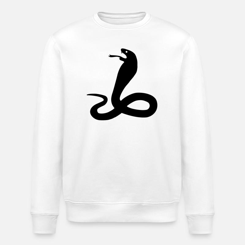 snake - Stanley/Stella ROLLER Unisex Organic Sweatshirt - white