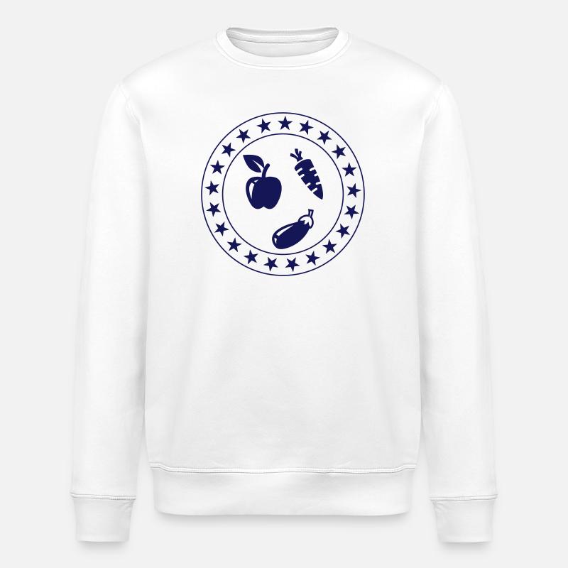 Vegetarian / Vegetarier / Végétarien - Stanley/Stella Unisex Bio-Sweatshirt ROLLER - Weiß