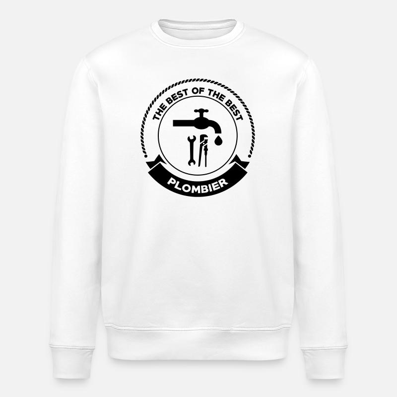 Plombier - Sweat bio ROLLER Stanley/Stella Unisexe - blanc