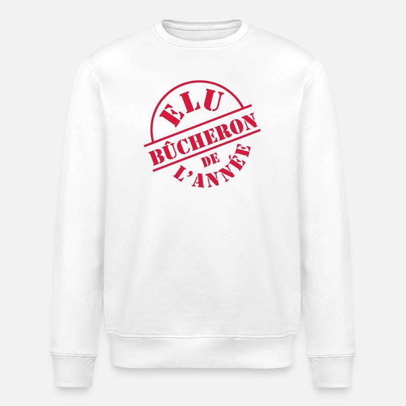 Bûcheron - Sweat bio ROLLER Stanley/Stella Unisexe - blanc