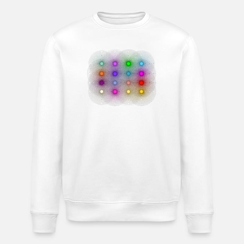 Disco / Party Licht - Stanley/Stella Unisex Bio-Sweatshirt ROLLER - Weiß