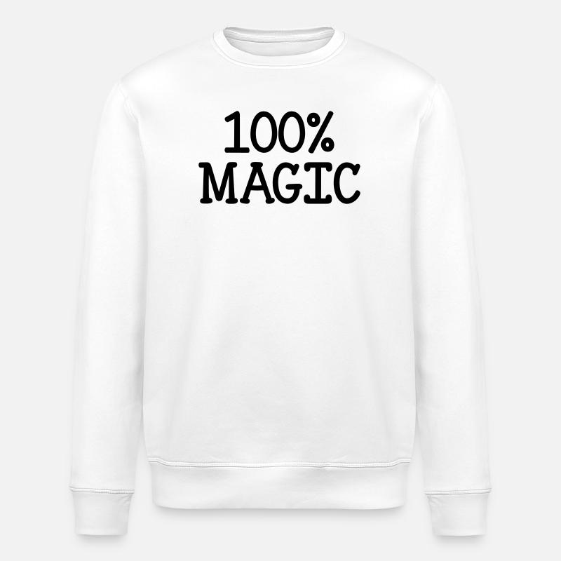 100% Magic - Stanley/Stella ROLLER Unisex Organic Sweatshirt - white