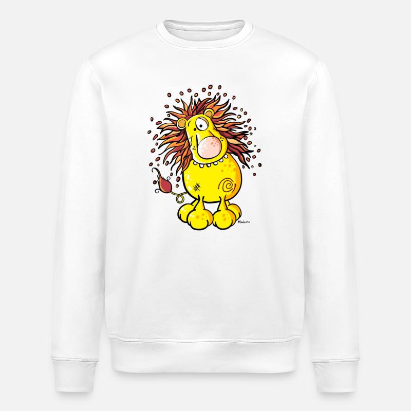 Süßer Löwe - Stanley/Stella Unisex Bio-Sweatshirt ROLLER - Weiß