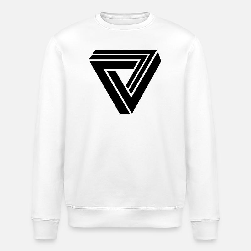 triangle 3d - Sweat bio ROLLER Stanley/Stella Unisexe - blanc