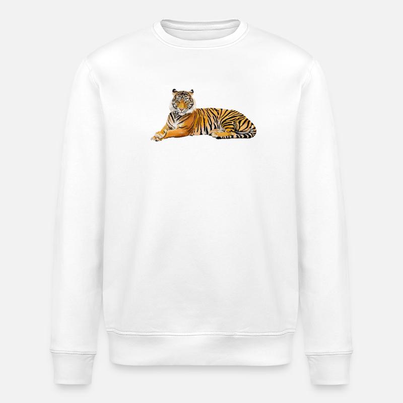 Tiger - Stanley/Stella Unisex Bio-Sweatshirt ROLLER - Weiß