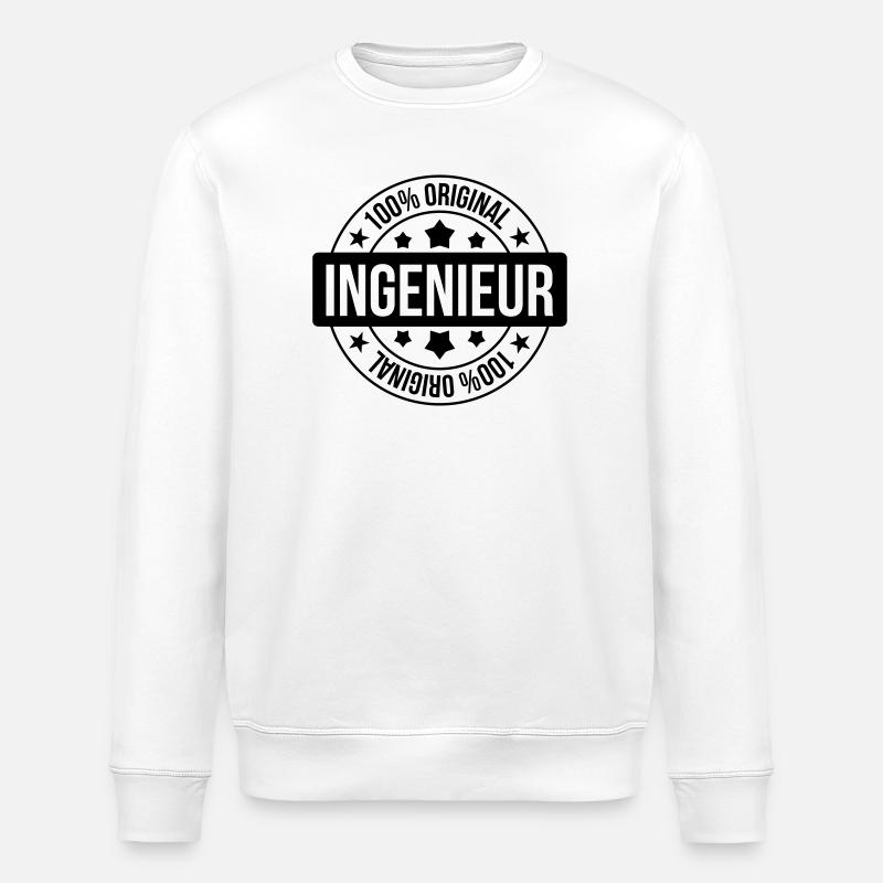 Ingenieur - Sweat bio ROLLER Stanley/Stella Unisexe - blanc