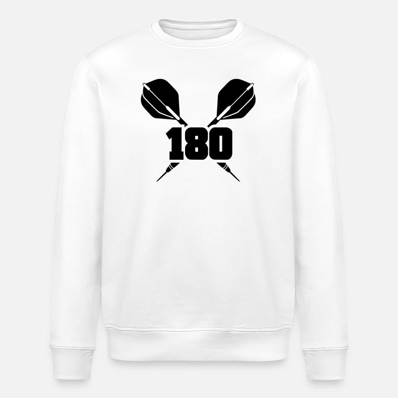 darts 180 - Stanley/Stella ROLLER Unisex Organic Sweatshirt - white