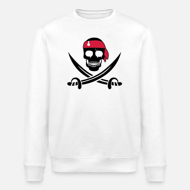 pirate - Sweat bio ROLLER Stanley/Stella Unisexe - blanc