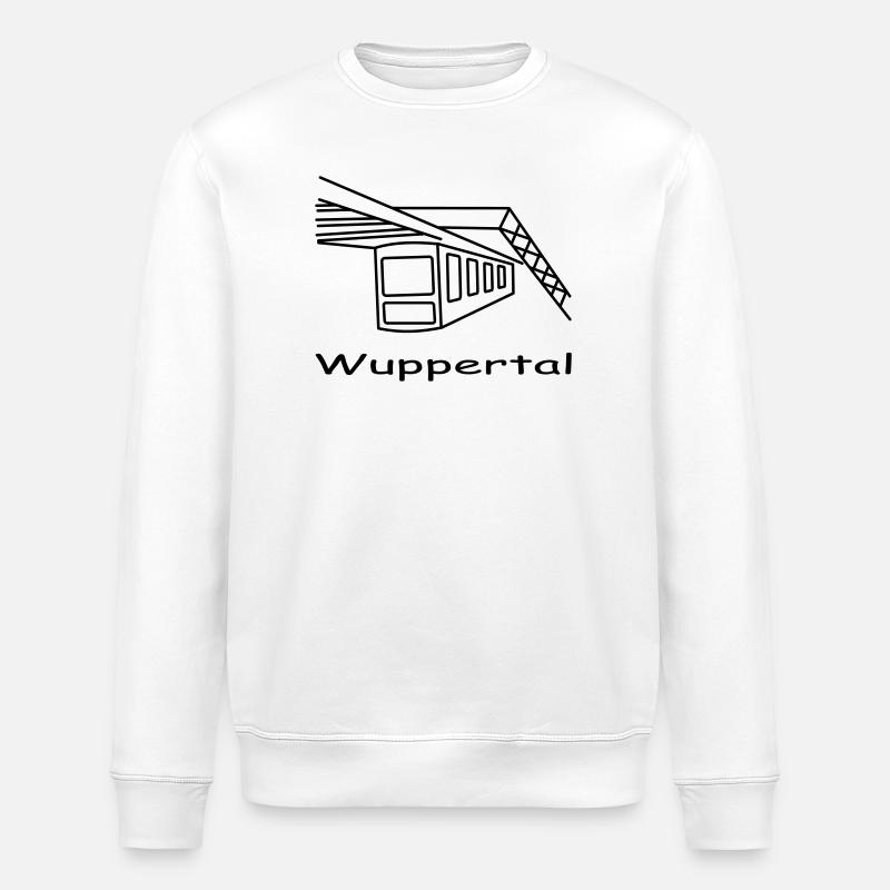 schwebebahn wuppertal - Stanley/Stella Unisex Bio-Sweatshirt ROLLER - Weiß