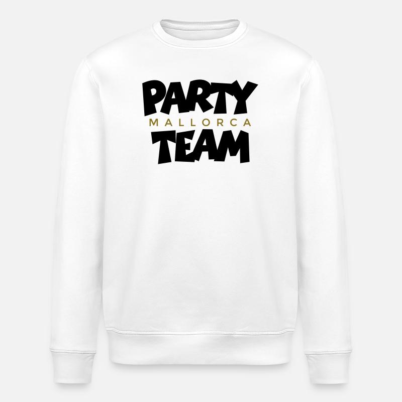 Mallorca Gold Party Team - Stanley/Stella Unisex Bio-Sweatshirt ROLLER - Weiß