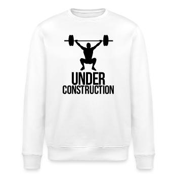 under construction - Stanley/Stella Unisex Bio-Sweatshirt ROLLER - Weiß - Vorne - Nik (191cm)