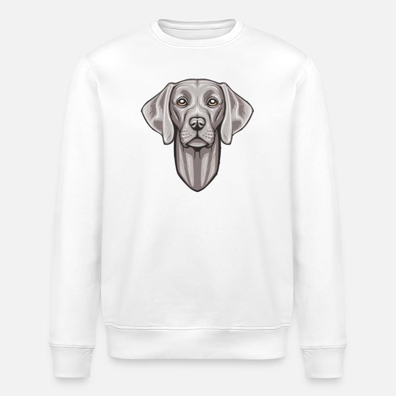 Weimaraner - Stanley/Stella ROLLER Unisex Organic Sweatshirt - white