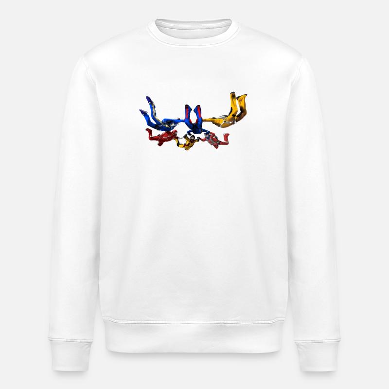 skydivers - Stanley/Stella ROLLER Unisex Organic Sweatshirt - white