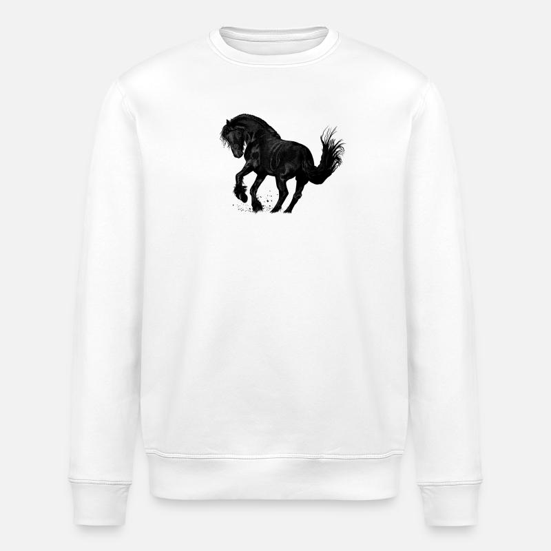 Pferd - Stanley/Stella Unisex Bio-Sweatshirt ROLLER - Weiß