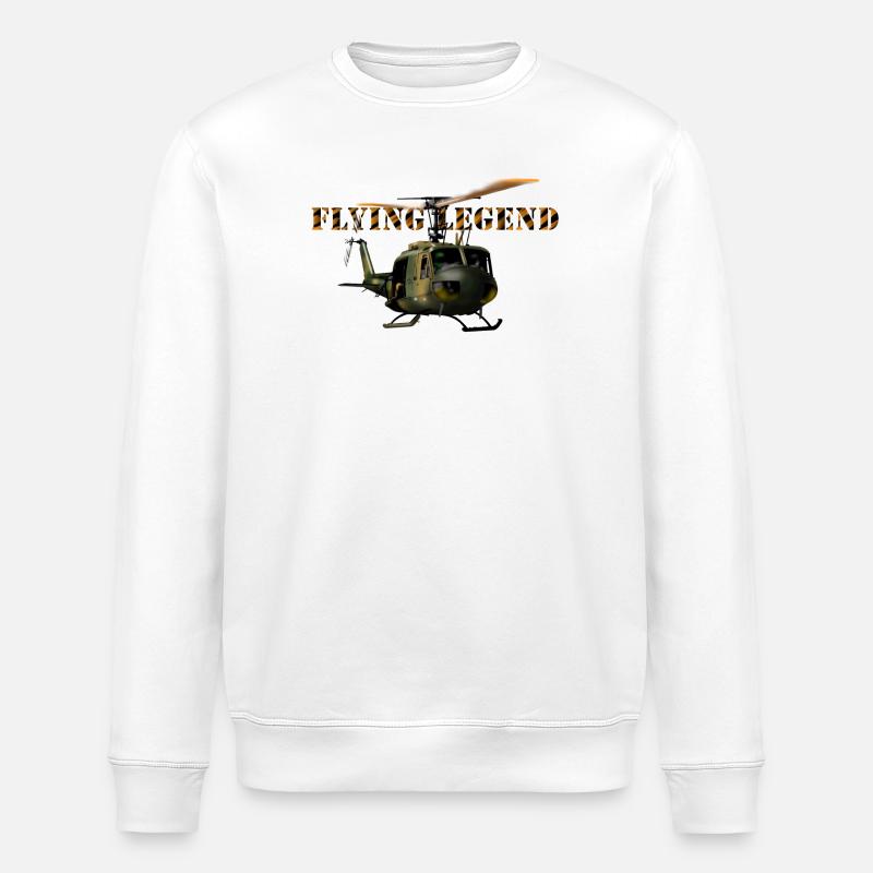 helicopter huey - Stanley/Stella Unisex Bio-Sweatshirt ROLLER - Weiß