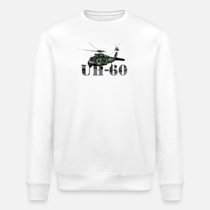 helicopter UH-60 - Sweat bio ROLLER Stanley/Stella Unisexe - blanc