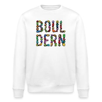Bouldering boulder climbing scripture mountaineering - Stanley/Stella ROLLER Unisex Organic Sweatshirt - white - Front - Nik (191cm)