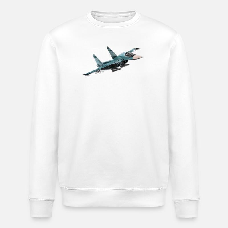 Sukhoi Su-34 - Stanley/Stella ROLLER Unisex Organic Sweatshirt - white