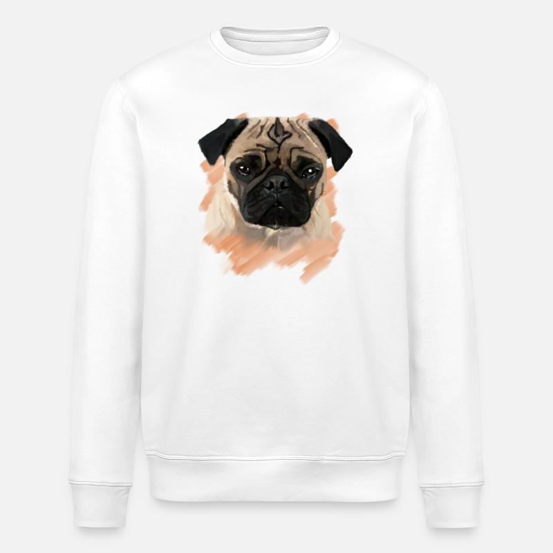 mops - Stanley/Stella ROLLER Unisex Organic Sweatshirt - white