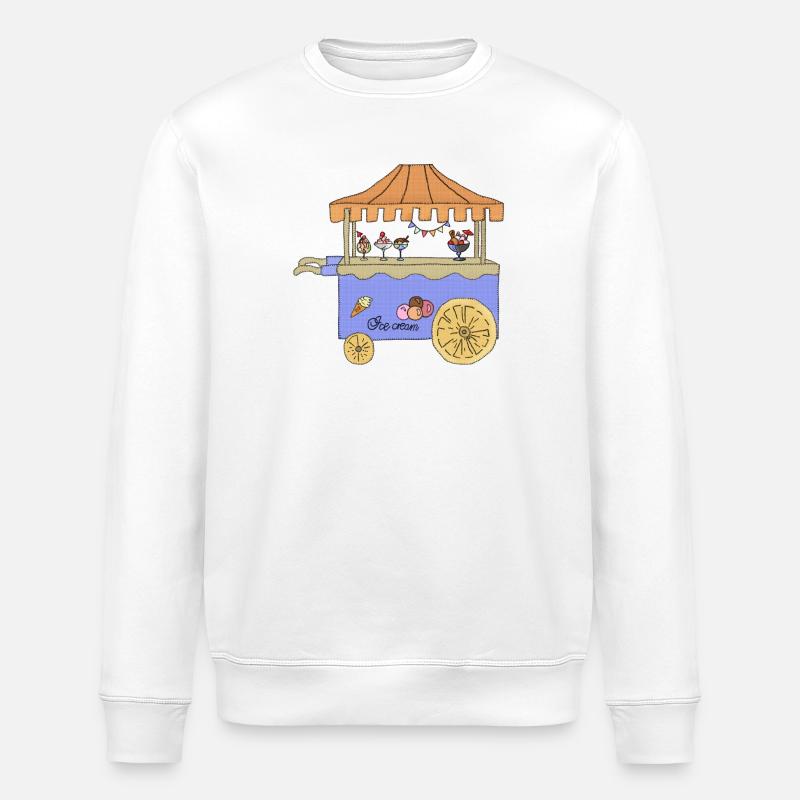 Eiscreme - Stanley/Stella Unisex Bio-Sweatshirt ROLLER - Weiß