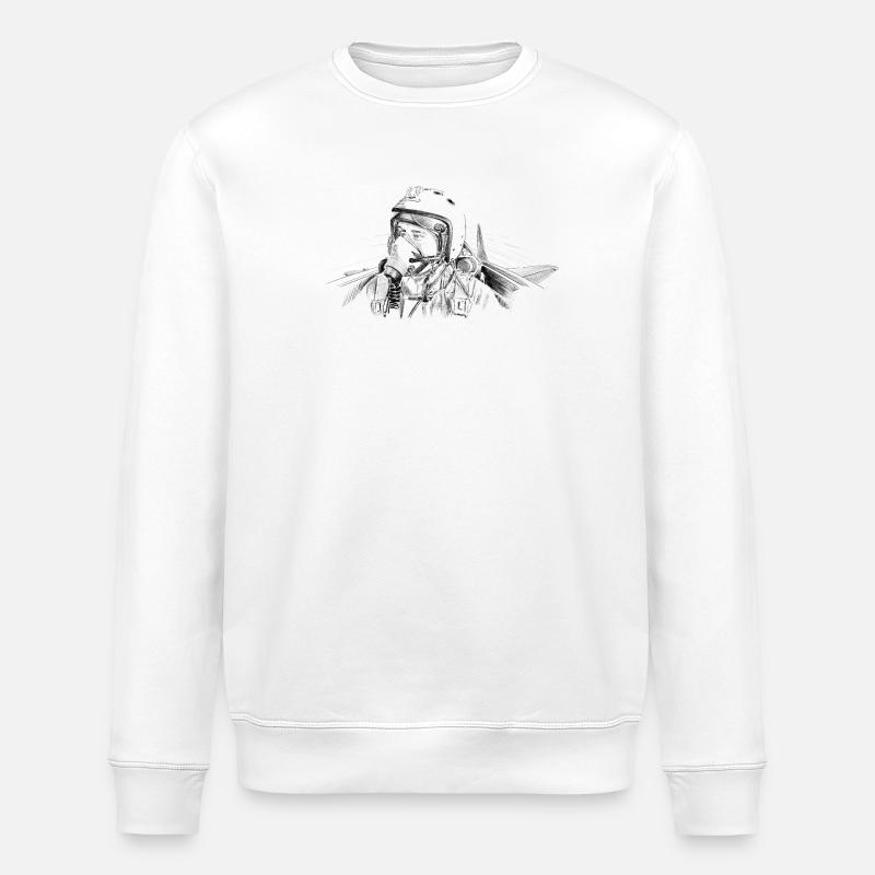 Fighter pilot ru - Sweat bio ROLLER Stanley/Stella Unisexe - blanc