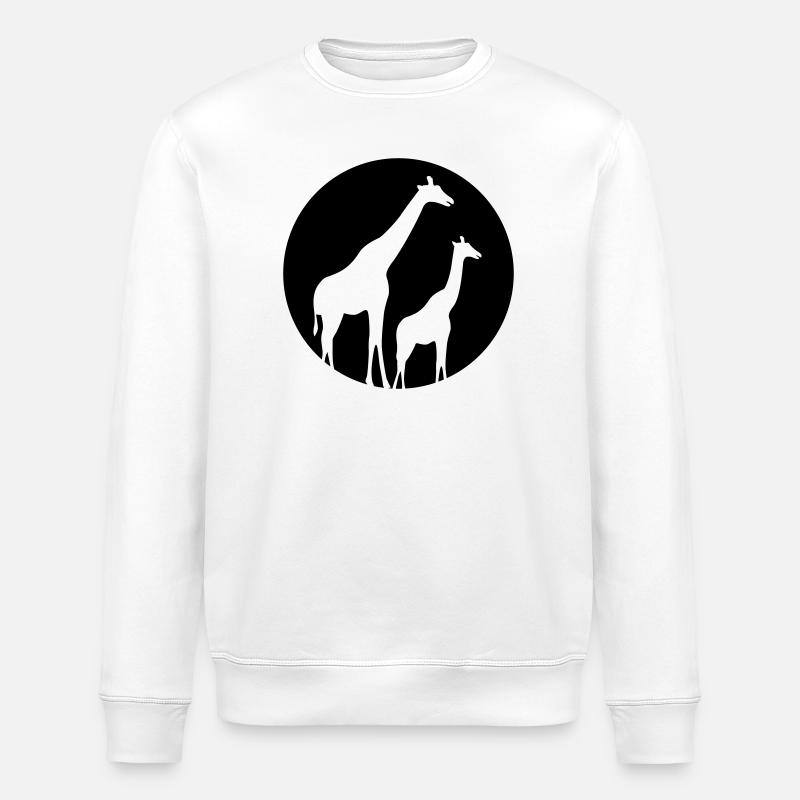giraffe - Stanley/Stella ROLLER Unisex Organic Sweatshirt - white