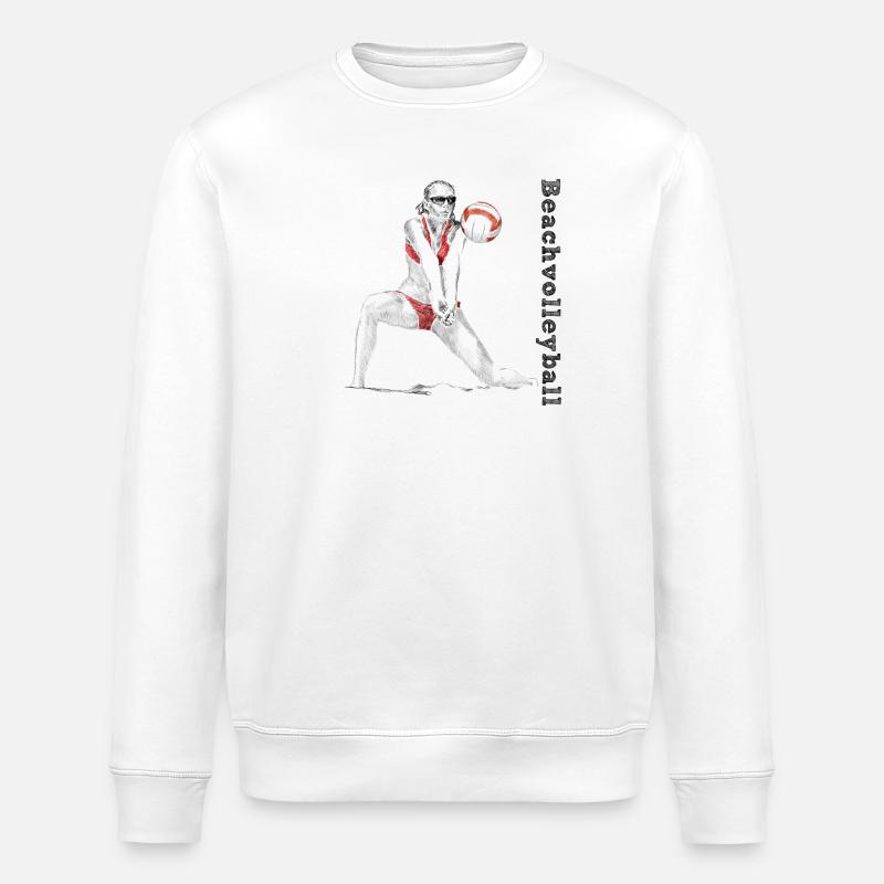 Beachvoleyball - Stanley/Stella Unisex Bio-Sweatshirt ROLLER - Weiß