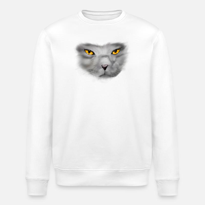 chat - Sweat bio ROLLER Stanley/Stella Unisexe - blanc