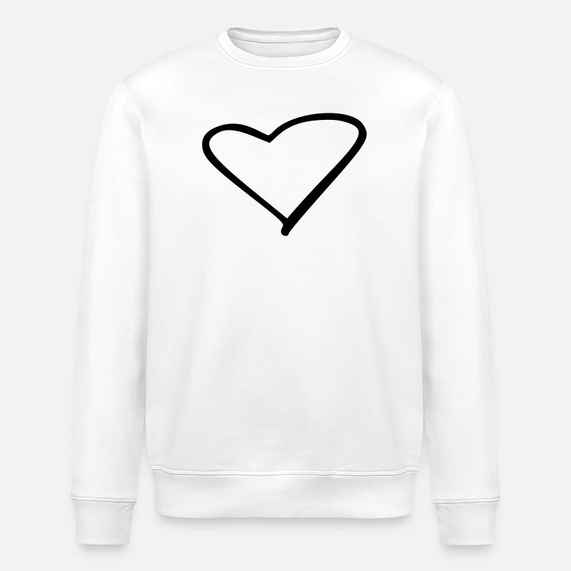 Coeur - Sweat bio ROLLER Stanley/Stella Unisexe - blanc